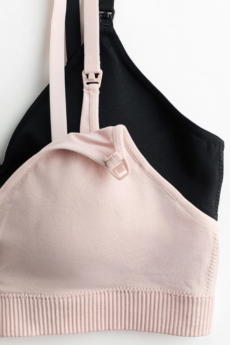 H&M MAMA 2-pack seamless padded nursing bras